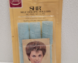 Vintage 1977 Goody Self Holding Rollers SHR 6 Pack Blue Hair Curlers USA... - $11.57