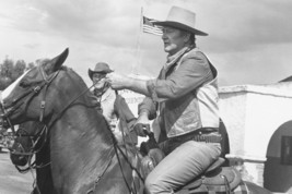 Chisum John Wayne Ben Johnson B&amp;W 24x18 Poster - £18.05 GBP