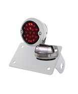 Motorcyce Horizontal License Chrome Plate Bracket LED Tail Light Smoked ... - $90.00