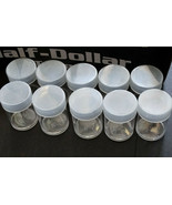 Lot of 10 BCW Half Dollar Round Clear Plastic Coin Storage Tubes Screw On Caps - $12.95