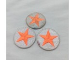 Lot Of (3) Yellow Star Embroidered Iron On Patch 7/8&quot; - £7.90 GBP