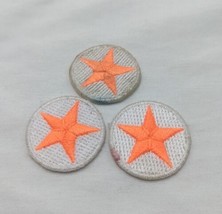 Lot Of (3) Yellow Star Embroidered Iron On Patch 7/8&quot; - $9.89
