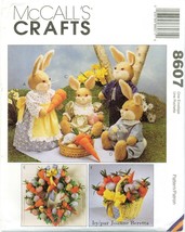 Mc Calls 8607 Bunny Picnic Family Dolls Easter 11.5 - 20 Inch Pattern Uncut Ff - £7.49 GBP
