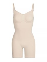 SKIMS Seamless Sculpt Mid Thigh Bodysuit Size S Sand Women&#39;s Shapewear NWOT - $44.95