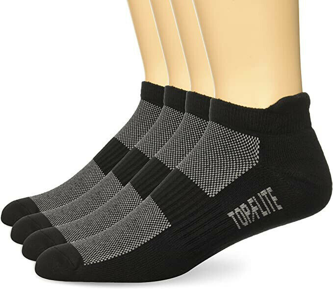 Top Flite Mens Sport Tab Socks Cushion Low Cut Cotton Ankle Sport 2 Pair