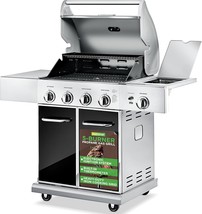 Nutrichef Heavy-Duty 5-Burner Propane Gas Grill - Stainless Steel, Ncgril2 - £375.30 GBP