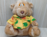 Russ Berrie Luv Pets Plush Brown Tan Teddy Bear yellow Hawaiian tropical... - $5.19