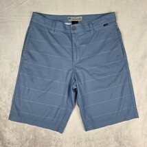 Travis Mathew Golf Shorts Mens 30 Blue Performance Stretch Micro Stripe ... - $34.64