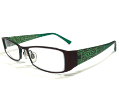 KLiiK Eyeglasses Frames 428 422 Brown Matte Green Rectangular Full Rim 47-16-135 - £41.83 GBP