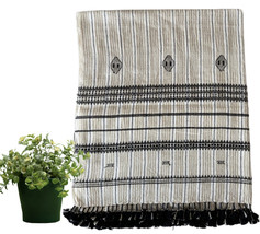 RAJNI | Stripes Organic Cotton Throw | Woven Cotton Throw - £119.10 GBP