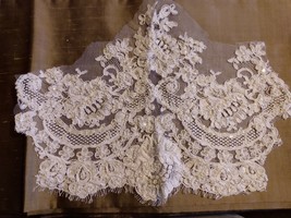 Sequins Pearls Cord French Bridal Lace Appliques Set #7 - £14.94 GBP