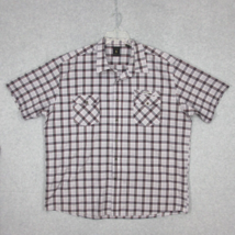 Kani Gold Men&#39;s Button Front Shirt Short Sleeve Plaid Size 3X - $16.16