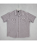 Kani Gold Men&#39;s Button Front Shirt Short Sleeve Plaid Size 3X - £12.90 GBP