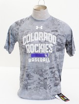 Under Armour Gray Camo Colorado Rockies UA Tech Short Sleeve Shirt Men&#39;s NWT - £47.17 GBP