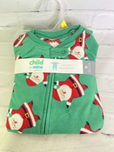 Carters Toddler Boys 3T One Piece Fleece Pajamas Sleeper Santa Claus Christmas - £6.67 GBP