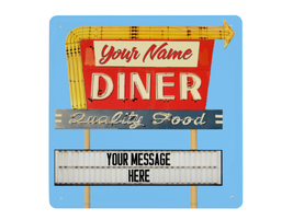 Custom Diner Metal Sign - $26.00