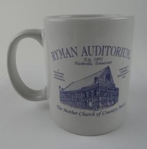 Ryman Auditorium The Mother Church Of Country Music Coffee Cup Mug - £23.45 GBP