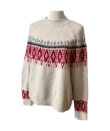 Vintage Nordic Patter Est 1990 Lucky Brand Soft Knit Sweater Top Sz XL C... - $20.88
