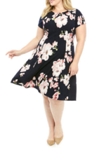 Nwt Jessica Howard Navy Pink Floral Fit And Flare Dress Size 16 W Women $98 - £45.81 GBP