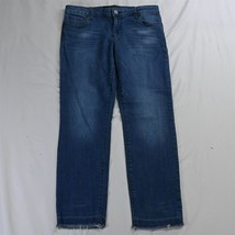 KUT from the Kloth 6 Raw Hem Slim Dark Wash Stretch Denim Jeans - £11.93 GBP