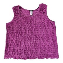 Cocomo Women&#39;s Plus Size 2X Sleeveless Tiered Ruffle Blouse Top Purple - £17.63 GBP