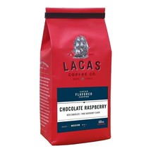 Lacas Coffee Flavored Coffee Chocolate Raspberry Ground 12oz - £14.61 GBP