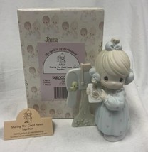 Precious Moments, Vintage 1990 Sharing The Good News Together  #C0011 with box - £8.24 GBP
