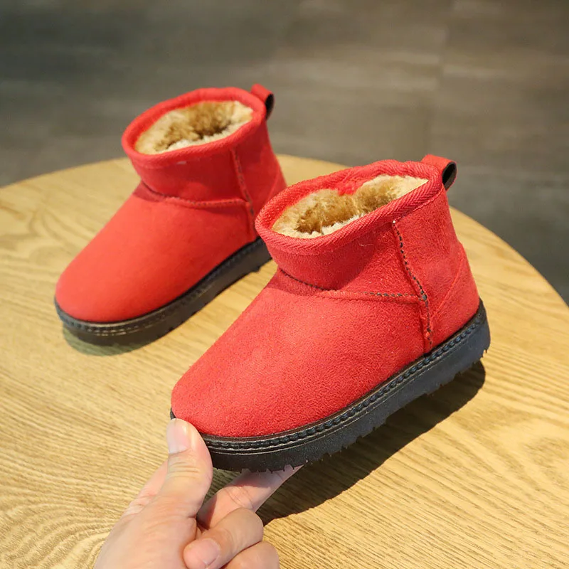 Winter Kids Snow Boots Clic Children Plush Warm Shoes Baby Girls Soft Non-slip A - £151.50 GBP