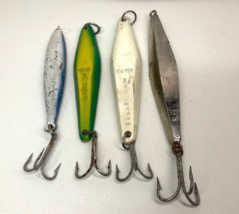 Lot Of 4 Heavy Deep Water Metal Surface Irons Fishing Lures  4.1 Oz. up ... - $42.00