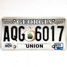 2016 United States Georgia Union County Passenger License Plate AQG 6017 - £7.35 GBP