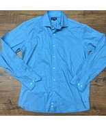 Peter Millar Crown Crafted Flex Finish Mens L Blue Long Sleeved Button D... - $601.83 MXN