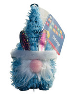 Happy Easter Tinsel Rabbit Gnome Hanging Table Top Decor 7 Inches Tall - £9.33 GBP