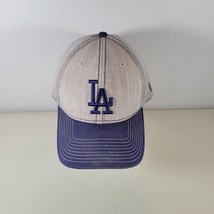 LA Dodgers Hat Fitted Gray and Blue MLB Genuine Merchandise Size Large t... - £12.76 GBP