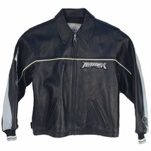 Vintage Avirex Men Biker Leather Jacket, 21C015 Black, Limited Edition - £447.84 GBP
