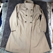 Old Navy Wool Blend Coat Womens XL Lined A-Line Funnel Neck Double Breasted VTG - £33.97 GBP