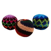 Fair Trade Hacky Sack Three Piece Set 100% Cotton Crochet Assorted - $351.83 MXN