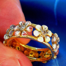Diamond Deco Wedding Band Antique Eternity Anniversary Ring Gatsby era SIZE 7.5 - $6,171.71 CAD
