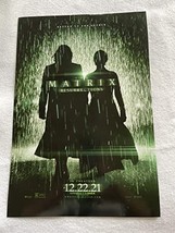 Matrix Resurrections - 11.5&quot;X17&quot; Original Promo Movie Poster Keanu Reeves Matrix - £15.40 GBP