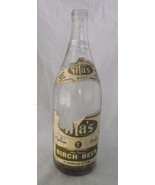 Ma&#39;s Old Fashion Birch Beer Soda Glass Beverage Vtg Pop 32 Label PA Wilk... - £16.24 GBP