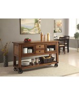 Kadri Kitchen Cart, Distressed Chestnut Finish - $1,877.73 CAD