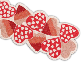 Valentines Table Runner Beaded Table Runner Luxury Hearts Table Topper 13X36Inch - £60.22 GBP