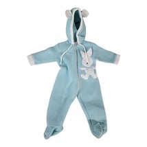 Vintage Infant Coverall One Piece Sleeper - Blue No Size Bunny Easter Snow warm - £15.51 GBP