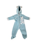 Vintage Infant Coverall One Piece Sleeper - Blue No Size Bunny Easter Sn... - £15.25 GBP