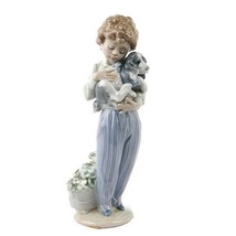 Lladro #7609 &quot;My Buddy&quot; Figurine, Young Boy w/ Dog Collector&#39;s Society Retired! - £146.53 GBP