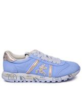 Premiata &#39;lucyd&#39; Lilac Leather And Nylon Sneakers - $189.00