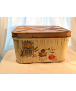 Tin Bread Box Americana Motif 14 X 9.5 X 8 Inches - $34.99