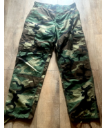 Vintage Camo Pants Mens Medium Reg Woodland Green Cargo Combat Military ... - $57.73 CAD