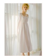 Vintage Victorian nightgown|Lace Chemise Nightgown |Long Full sleeve Bri... - £131.46 GBP