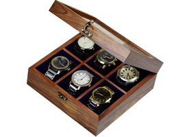 watch case Box Organizer For Men and Women Wooden Slots Display Case - $46.96+