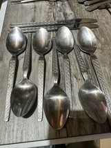 Hanford Forge Stainless Korea Trocadero Soup Spoons and Knives Flatware Lot 9 - £15.56 GBP